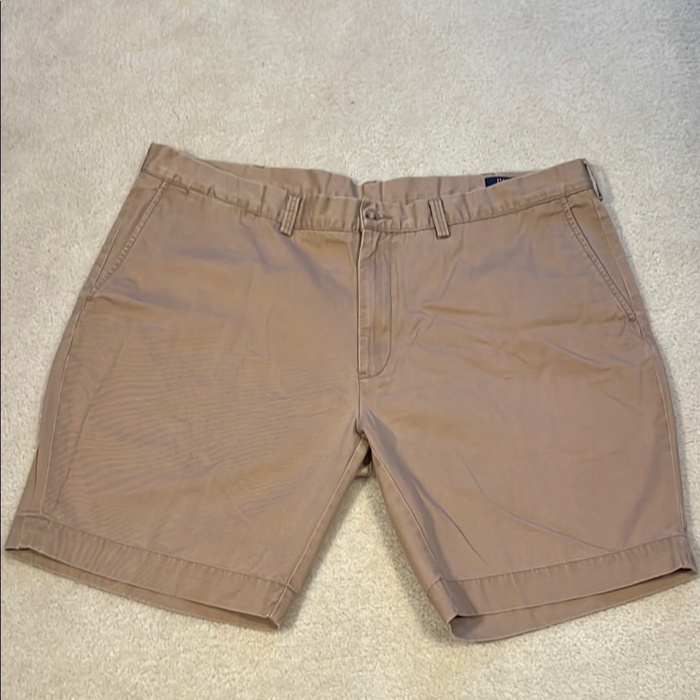 Polo by Ralph Lauren Tan Flat Front Shorts